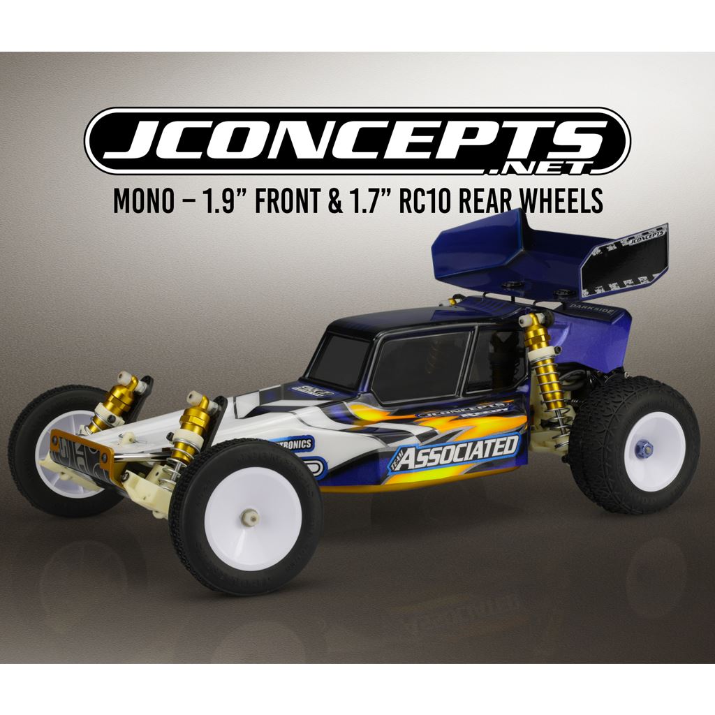 Mono - 1.7in RC10 Rear Wheel - White (pr)