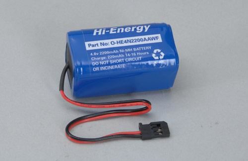 Hi-Energy 4.8V 2200mAh Ni-MH Rx Pk Square Approx. Size 50mm*30mm*30mm 119g