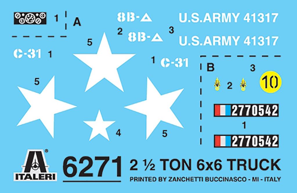 Italeri GMC 2 1/2 Ton, 6x6 truck RR