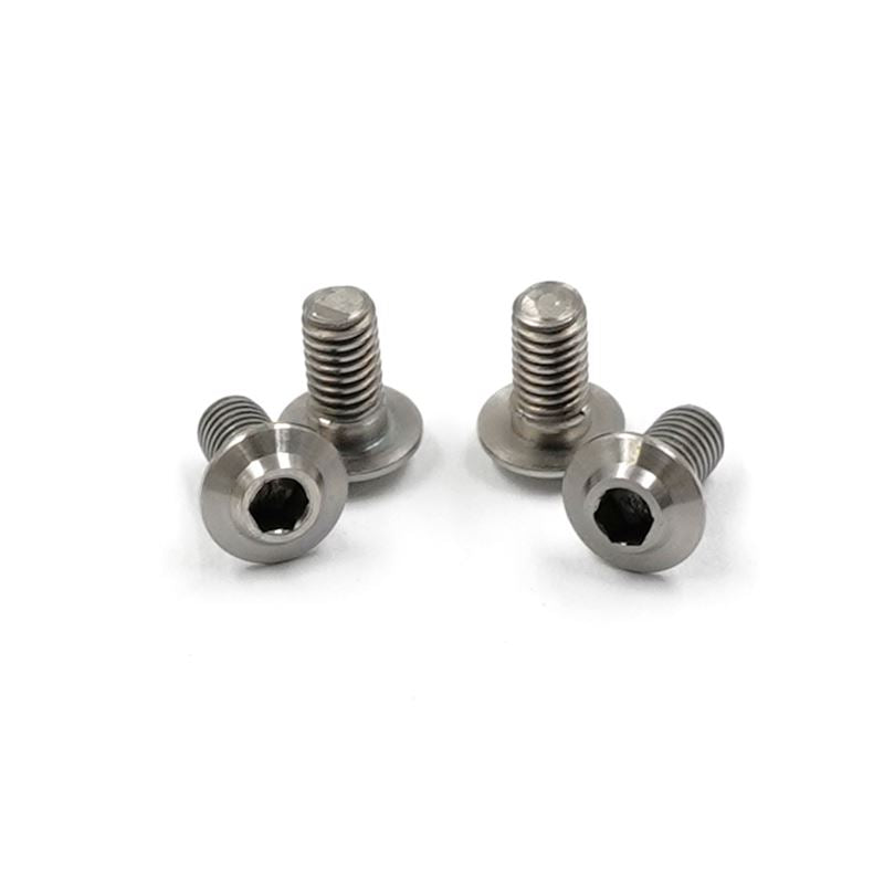 Yeah Racing 64 Titanium Hex Socket Low Profile Half Thread Screws (3x8mm) 4pcs