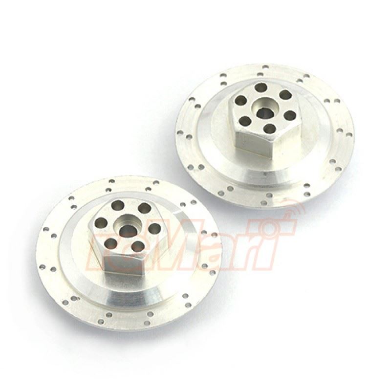 Yeah Racing Aluminum Realistic Brake Disk Wheel Washer Set Ver.2 Silver For HPI E10