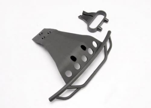 Traxxas Bumper, Front/ Bumper Mount, Front (Black)