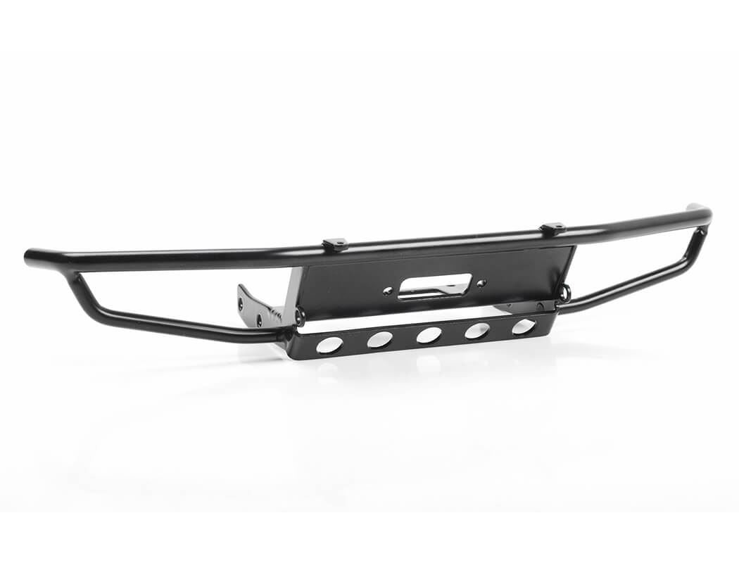 RC4WD GUARDIAN STEEL FRONT WINCH BUMPER W/LIGHTS FOR AXIAL 1/10 SCX10 II UMG10 (BLACK)