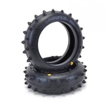 Schumacher Stud 2 Row - 2WD Front Buggy Tyres - Yellow - 1 Pair