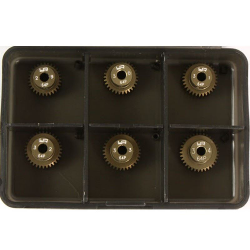 Yeah Racing Pinion Gear Super Hard Combo set (64P 29T-34T 6pcs)