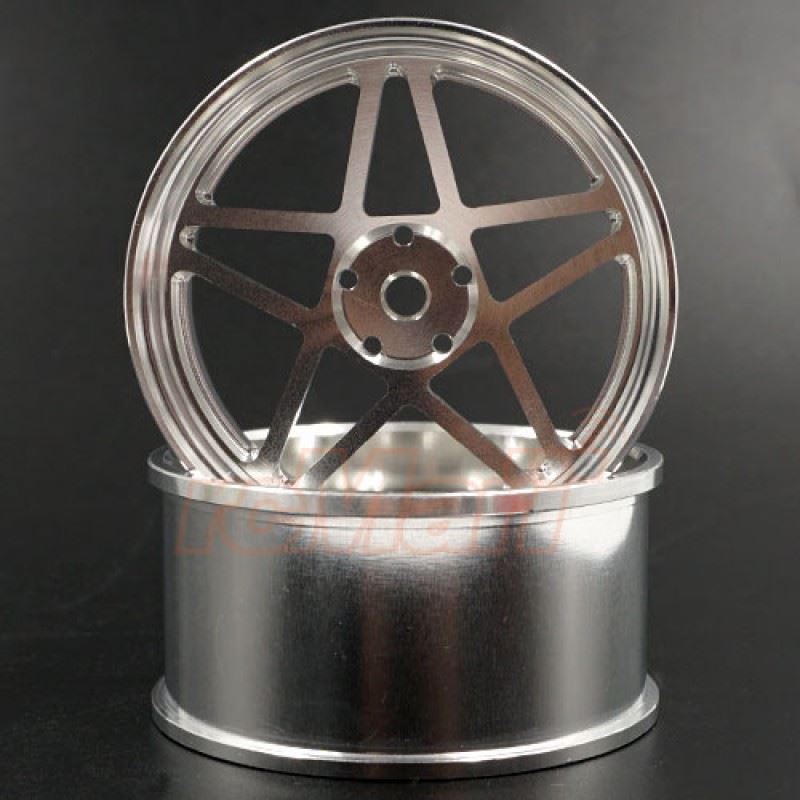 Yeah Racing Spec D Plus Aluminum 7075 5 Spoke +6 Offset Drift Rim 2pcs