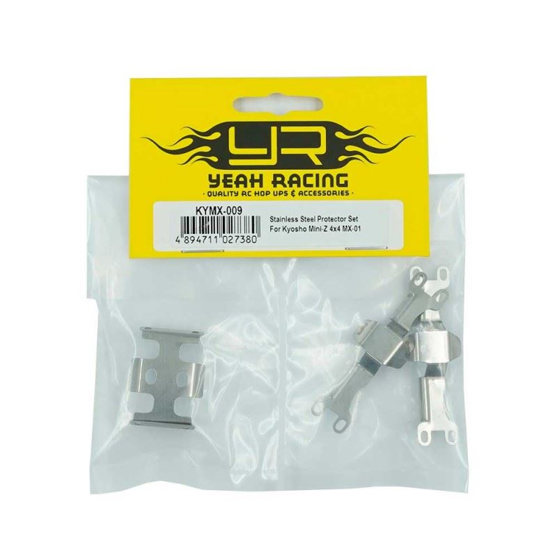 Yeah Racing Stainless Steel Protector Set For Kyosho Mini-Z 4x4 MX-01