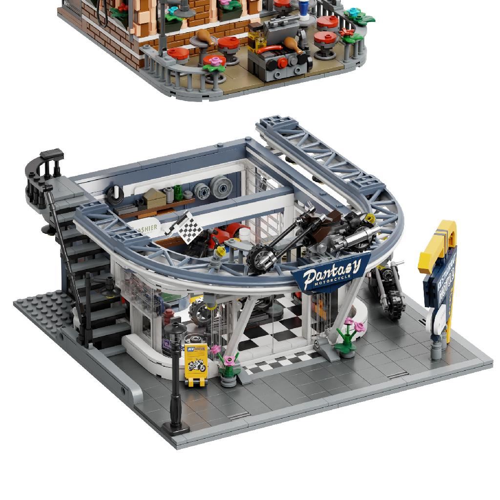 Pantasy Motorcycle Restaurant Building - 2989 Pcs