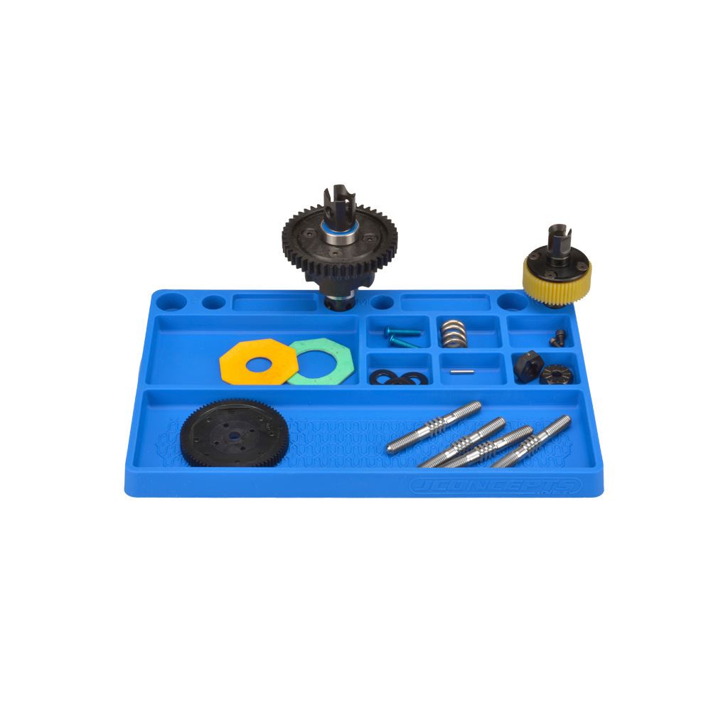 JConcepts Parts Tray, Rubber Material-Blue
