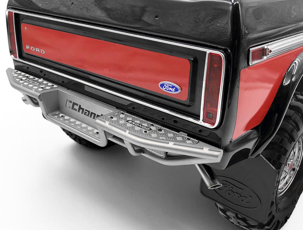 RC4WD RANCH REAR STEP BUMPER FOR TRAXXAS TRX-4 '79 BRONCO RANGER XLT (SILVER)