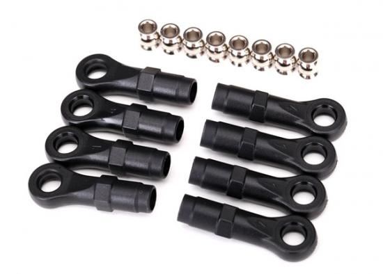 TRAXXAS Rod ends, extended (std (4), angled (4))/ hollow balls (8) (