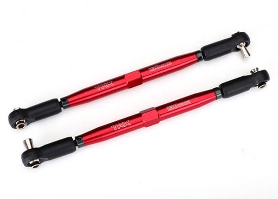 TRAXXAS Toe links, X-Maxx (TUBES red-anodized, 7075-T6 aluminum) (15