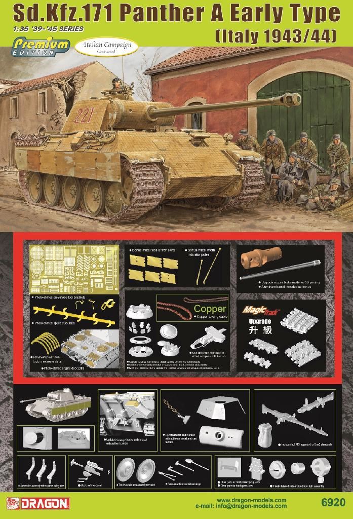 Dragon 1/35 Sd.Kfz.171 Panther A Early Production (Italy 1943/44) (Premium Edition)