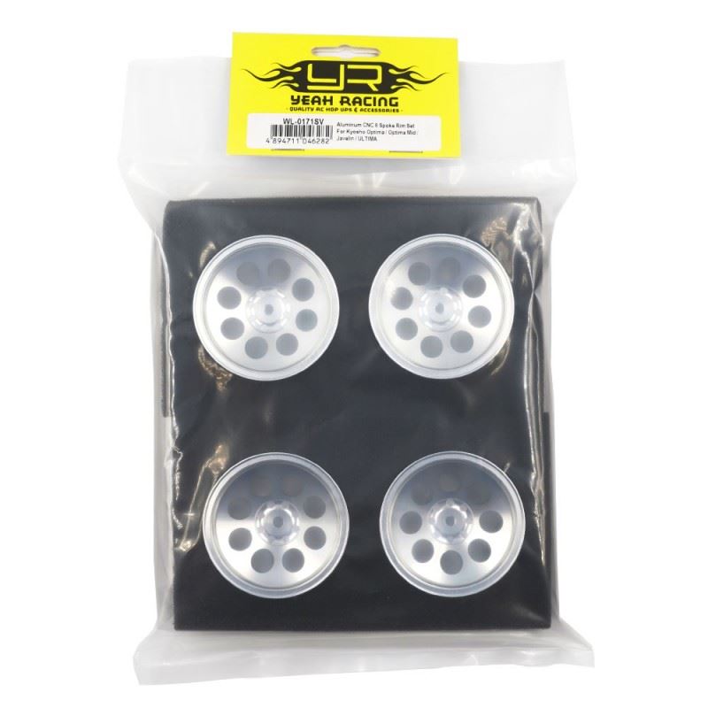Yeah Racing Aluminum CNC 8 Spoke Rim Set For Kyosho Optima / Optima Mid / Javelin / ULTIMA