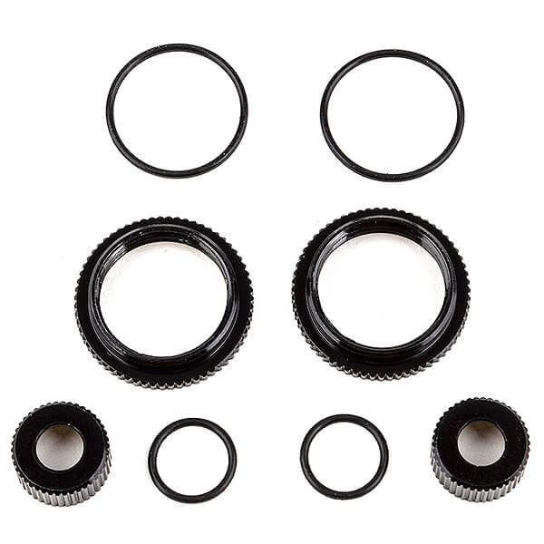 TEAM ASSOCIATED 13MM SHOCK COLLAR AND SEAL RETAINER SET, BLA