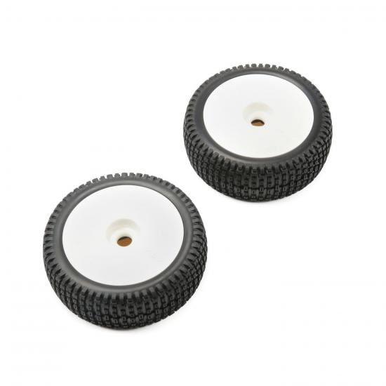 TLR Premount Wheel & Tire, White (2): 5IVE-B