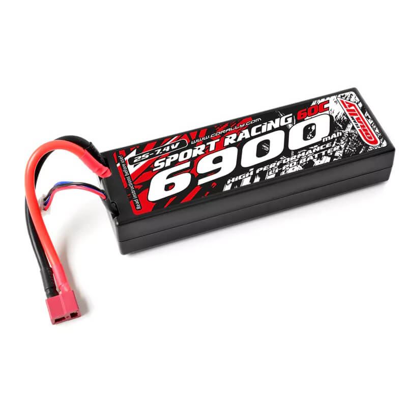 Corally Power Racing 60C Lipo Battery 6900Mah 7.4V T-Plug 2S
