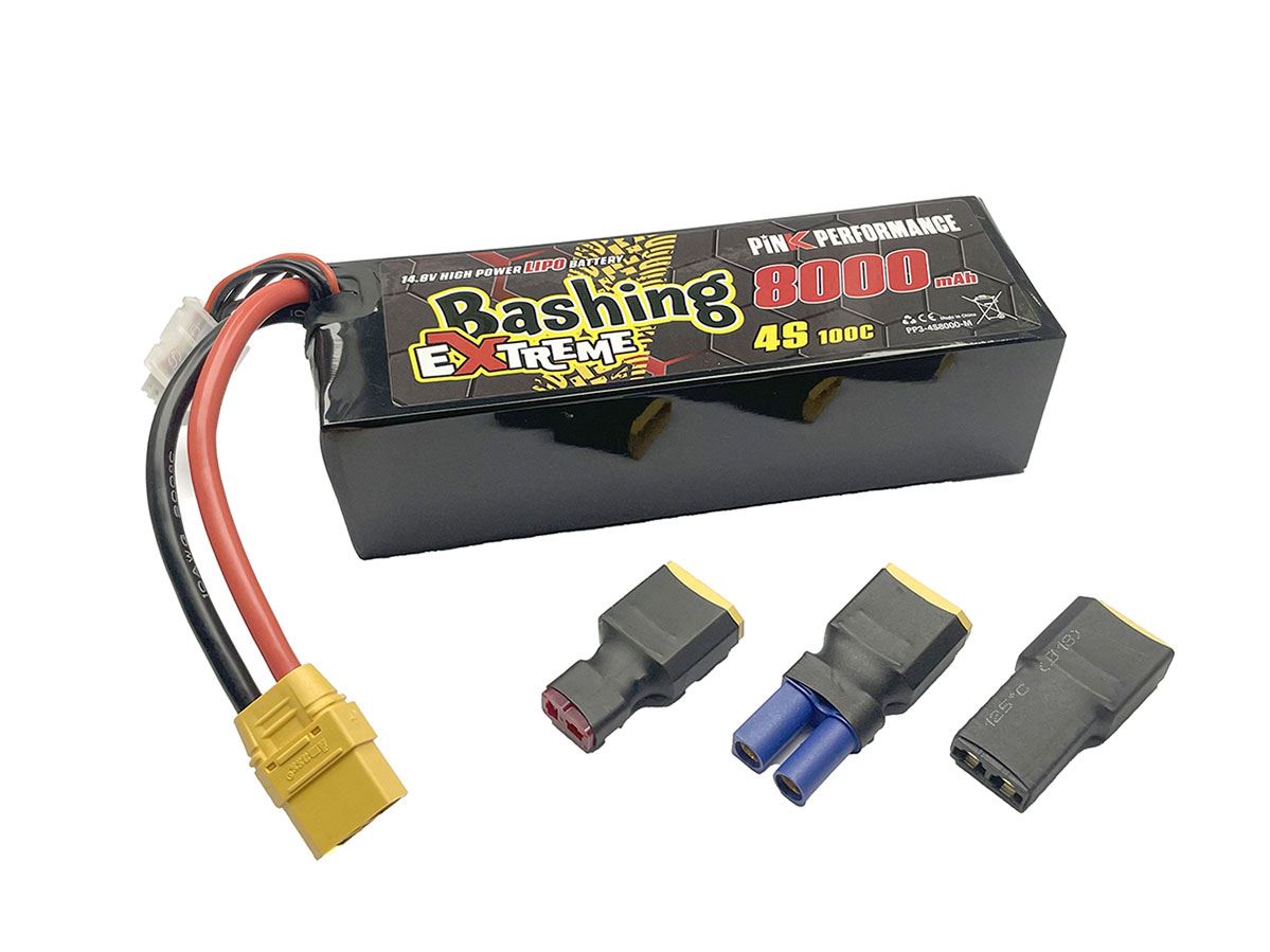 Pink Extreme Bashing Lipo 4S 14.8V-8000-100C Multi 157X53X42Mm 760G