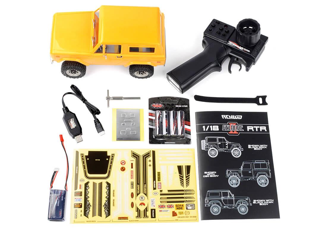 RC4WD 1/18 GELANDE II RTR W/ BLACK HAWK HARD BODY SET