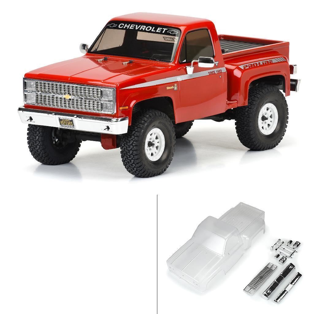 Proline 1982 Chevy K-10 Clear Body Set With Scale Molded Accesories