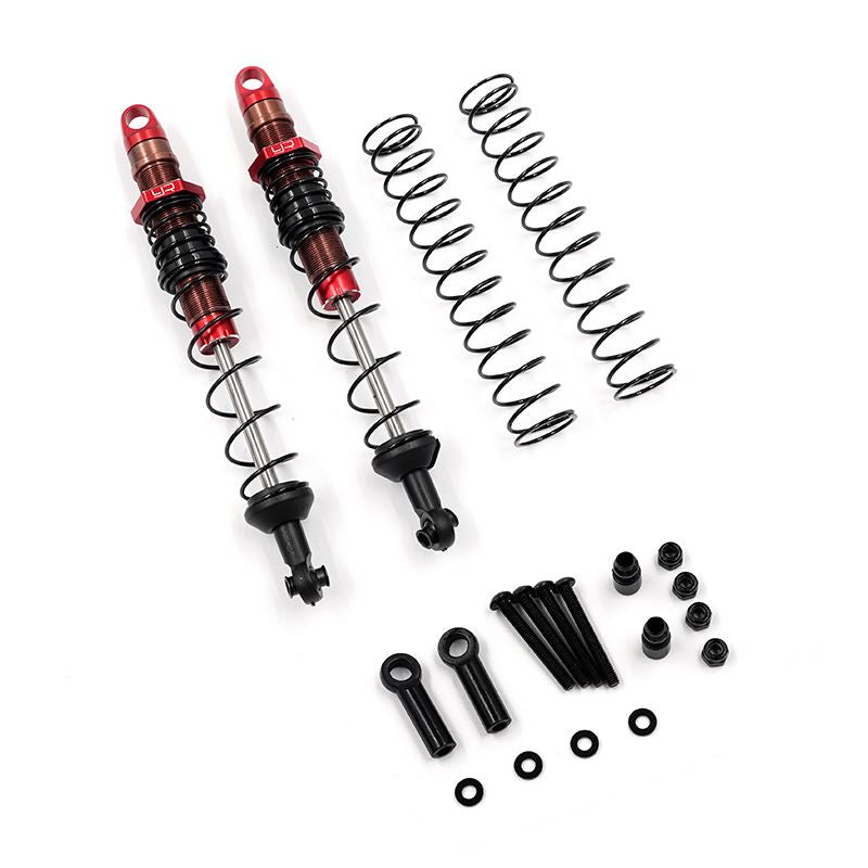 Yeah Racing 110mm Desert Cobra Dual Spring Damper Pair Red For 1/10 RC Offroad