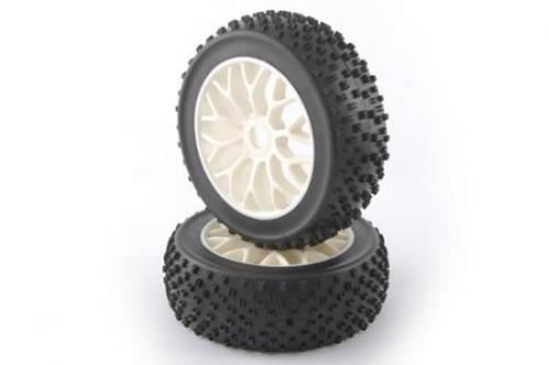 Fastrax 1/8th Buggy Premounted 'Maths' Tyres on Split Spoke Wheels