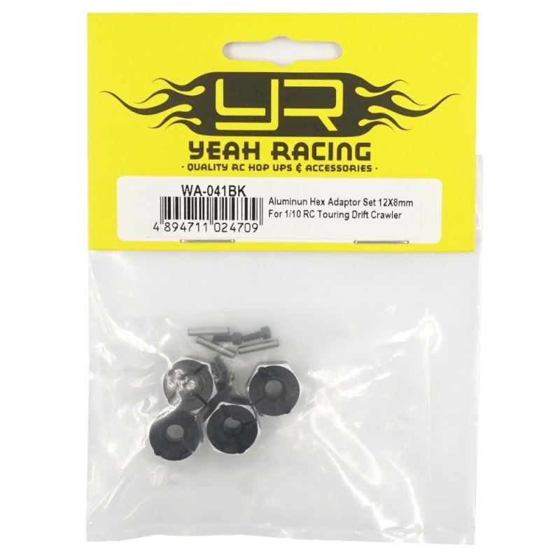 Yeah Racing Aluminum Hex Adaptor Set 12X8mm For 1/10 RC Touring Drift Crawler