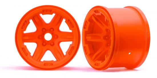 Traxxas Wheels, 3.8' (Orange) (2) (17mm Splined)