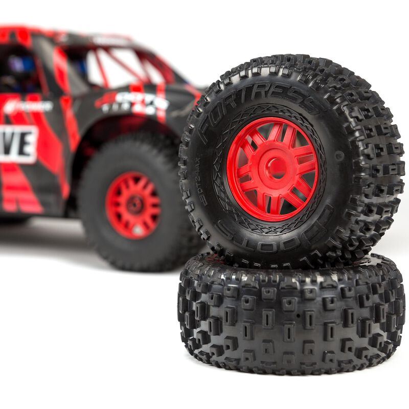 Arrma Mojave V2 6s 4WD BLX Red/Black Desert Truck with Spektrum Firma - ARA7604V2T2