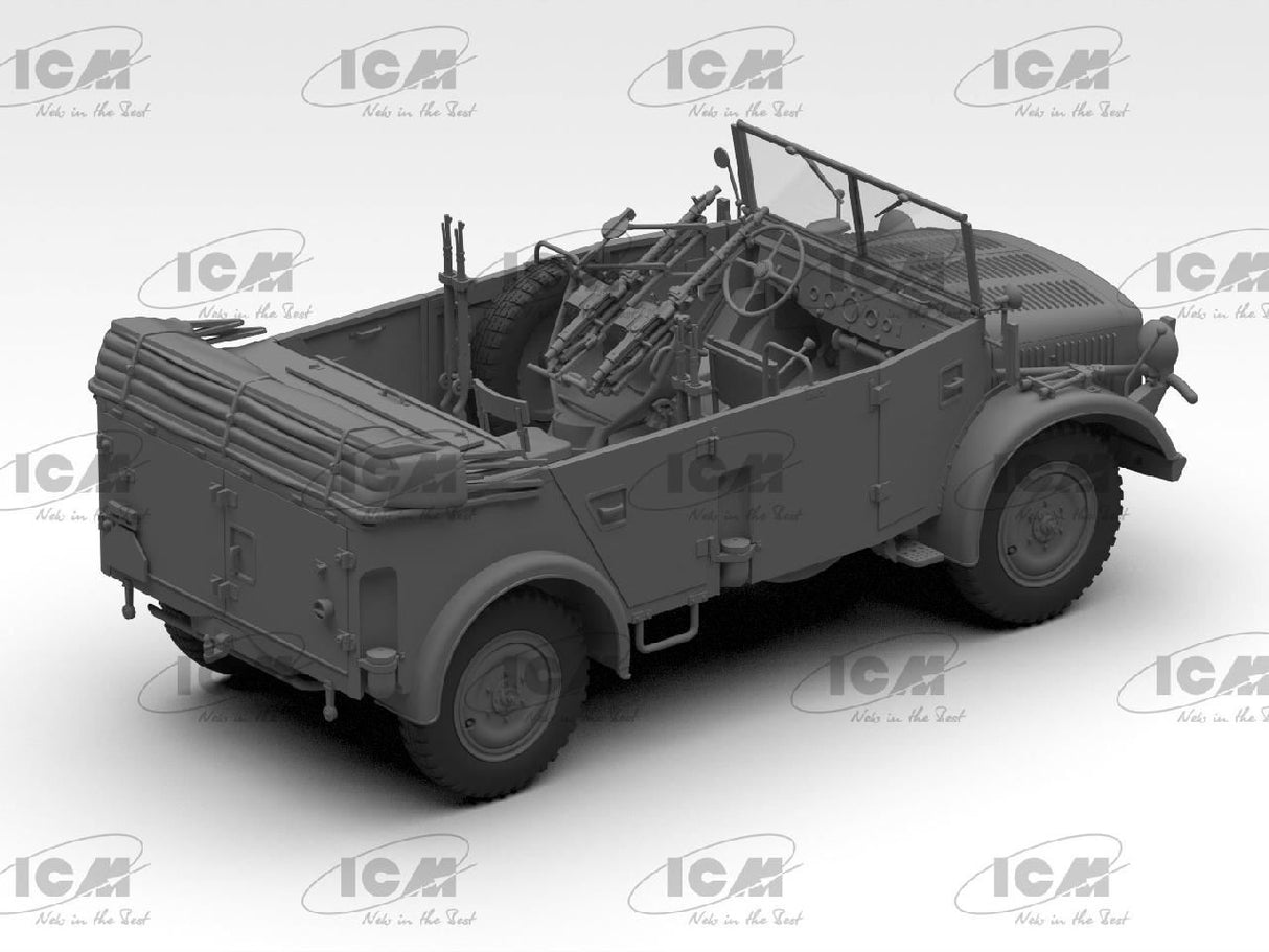 Icm S.E.Pkw Kfz.70 With Zwillingssockel 36, Wwii German Military Vehicle