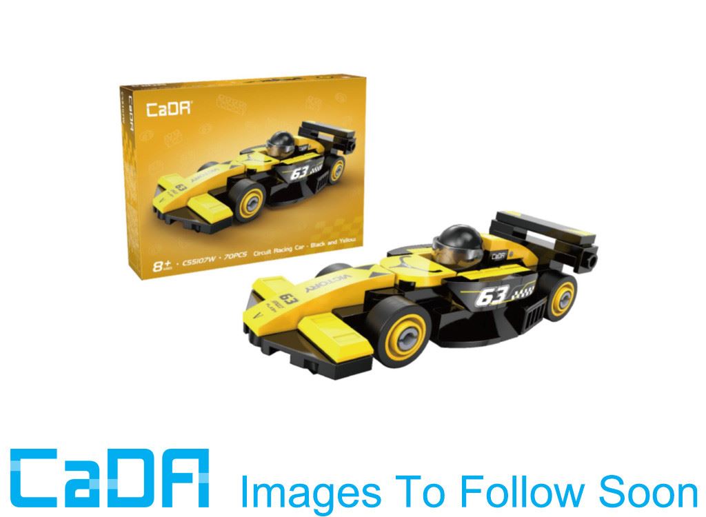Cada Mini Yellow Circuit Racing Car - 70 Pcs