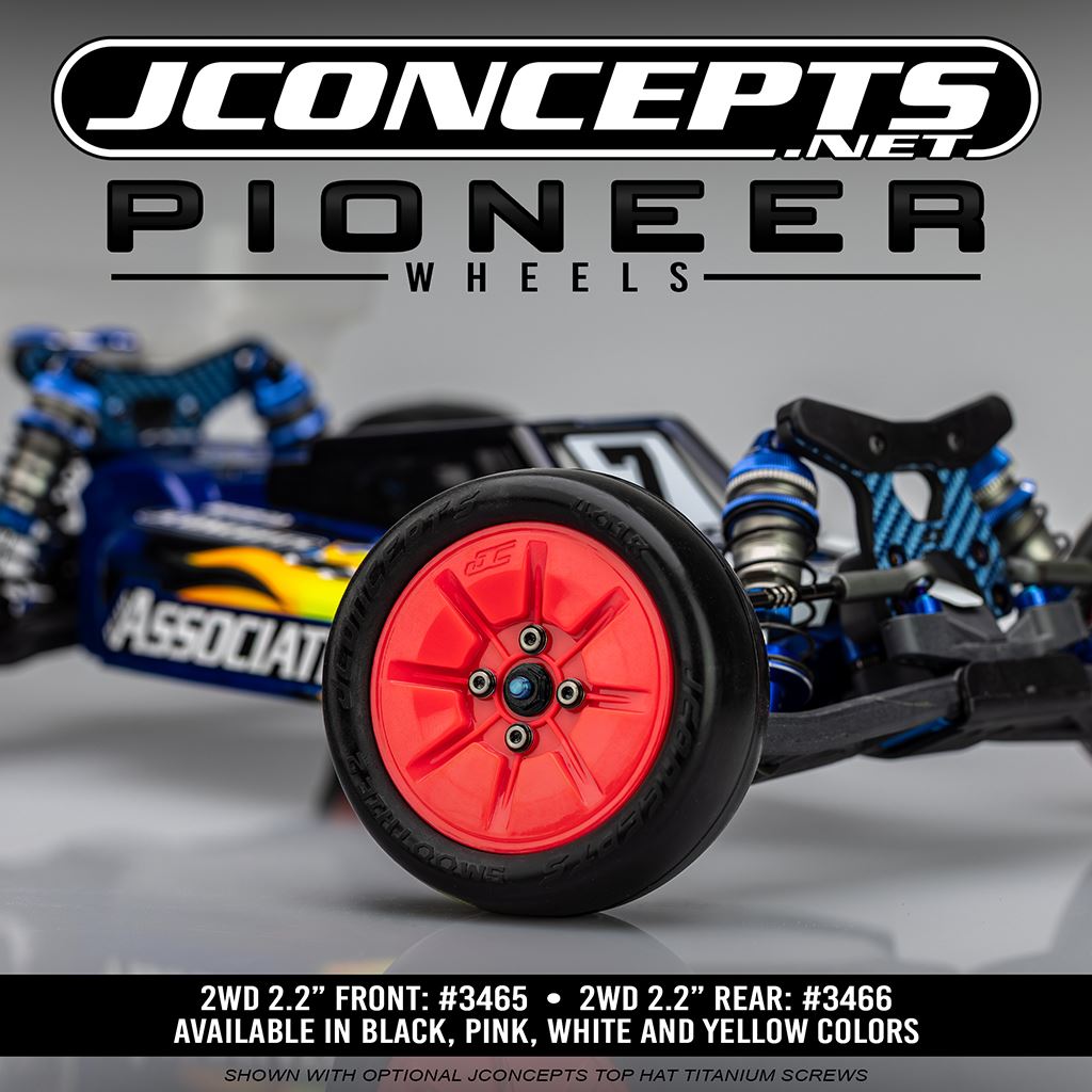 Pioneer - 2.2In 2Wd Front Wheel (Black) - 4Pc