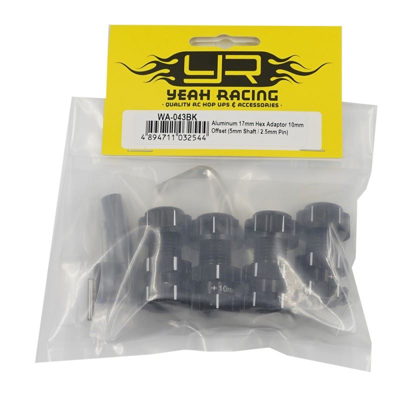 Yeah Racing Aluminum 17mm Hex Adaptor 10mm Offset (5mm Shaft / 2.5mm Pin) Traxxas
