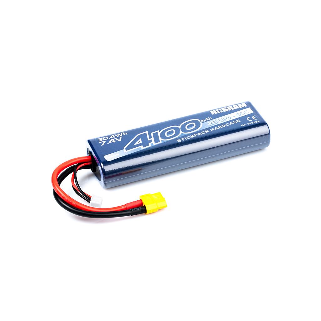 Nosram 4100 - 7.4V - 50C Lipo Car Stickpack Xt60