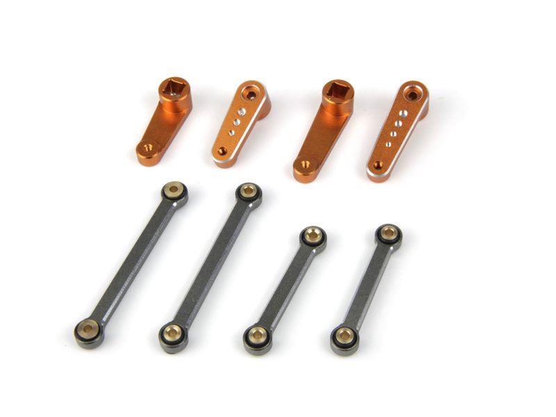 Aluminum Sway Bar Set (Gunmetal/Orange/Front/Rear)