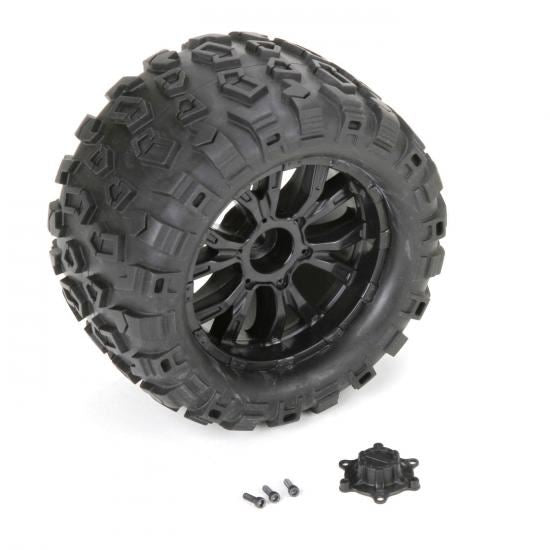 Losi Wheel and Tire Mounted (2): TEN MT (Losi43010)