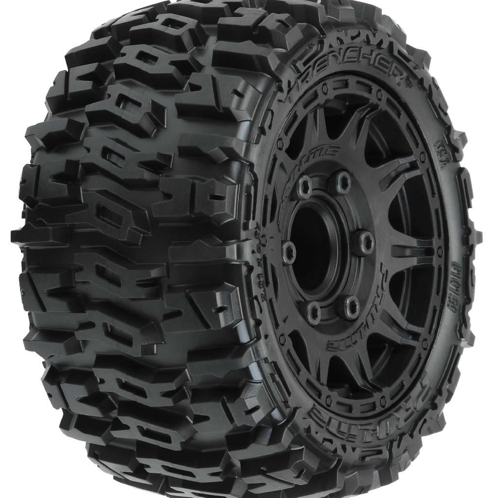 Proline 1/10 Trencher Lp Front/Rear 2.8In Mt Tires Mounted 12mm Blk R