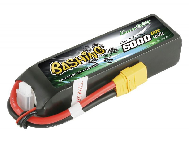 Gens Ace Li-Po Car 4S 14.8V 5000mAh 60C Bashing with XT90