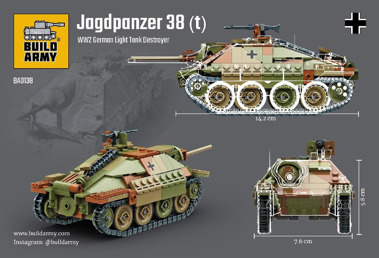 Build Army Jagdpanzer 38T Hetzer Light Tank Destroyer