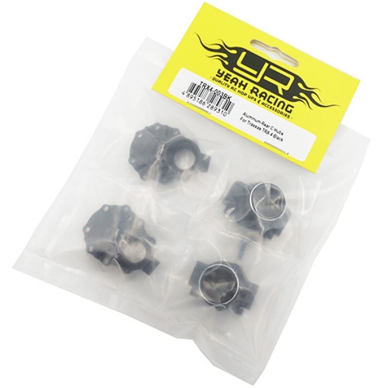 Yeah Racing Aluminum Rear C-Hubs For Traxxas TRX-4 TRX-6 Black