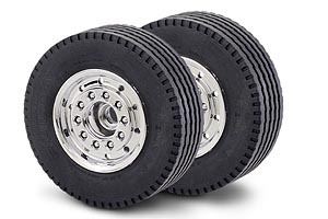 Tamiya Front Wheel Wide Chrome (2)