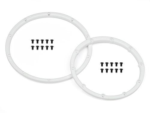 HPI Wheel Bead Lock Rings (White/For 2 Wheels)