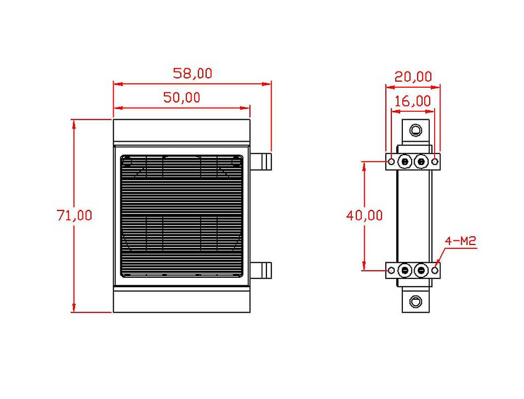 RC4WD UNIVERSAL SCALE FUNCTIONAL RADIATOR FOR HYDRAULIC EQUIPMENT