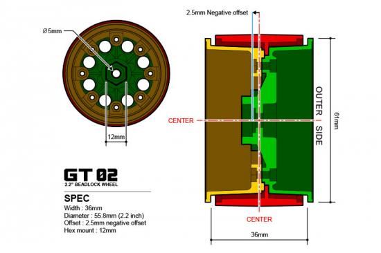 GMADE 2.2 GT02 BEADLOCK WHEELS (2)