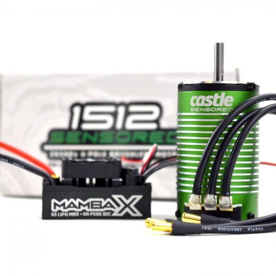 CASTLE MAMBA X, 25.2V WP ESC w/1512-1800kV SENSORED E-BUGGY COMBO (CC010-0155-06)
