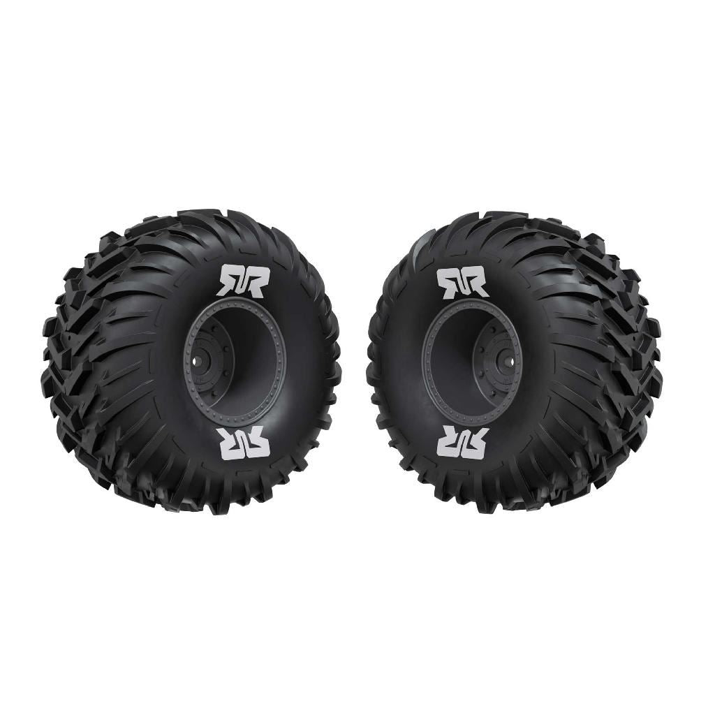 Arrma Dboots Cut Chevron Mt Tire Set Glued, Gun Metal