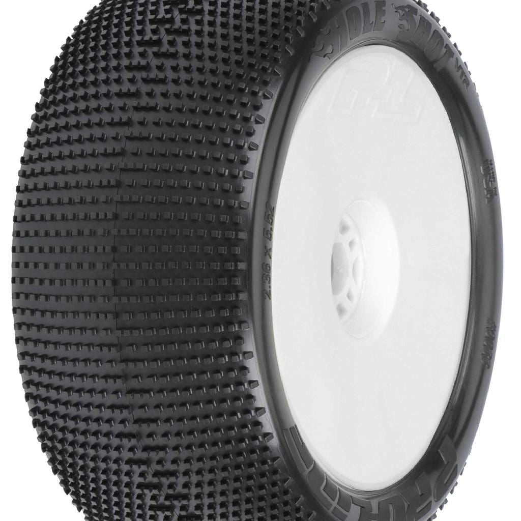 Proline 1/8 Hole Shot S3 F/R 4.0In Tires Mounted 17mm Wht Zero Offst