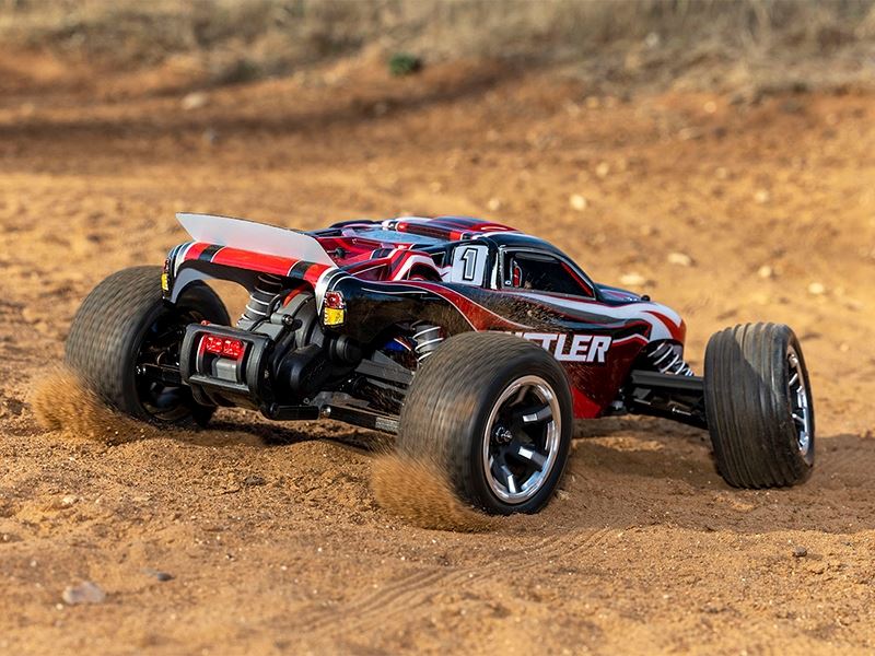 Traxxas Rustler XL-5 RTR Stadium Truck - Red with LED