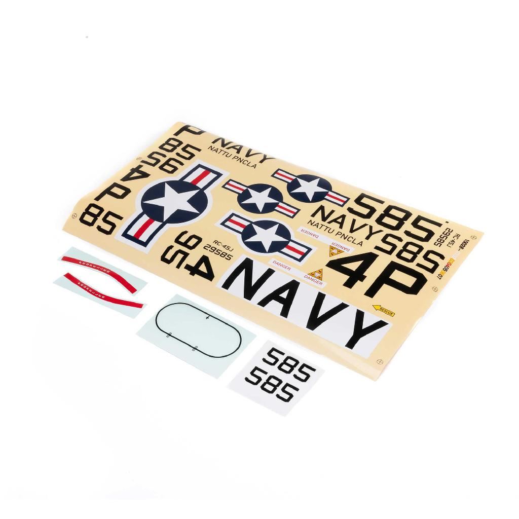 E Flite Decal Sheet, Navy: Rc-45J 1.5M