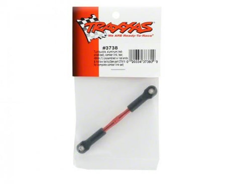 TRAXXAS Turnbuckle, red-anodised, camber link, rear, 49mm